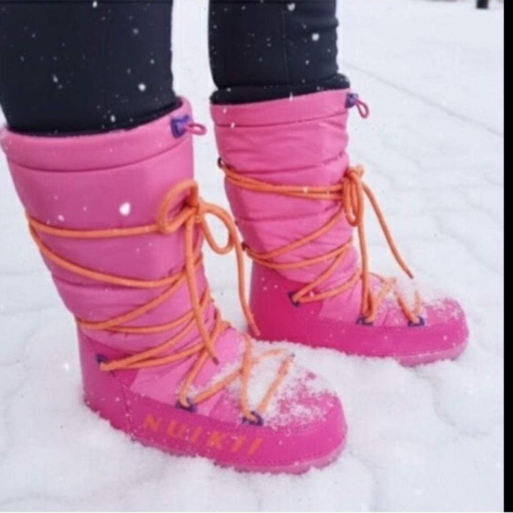 Inuikii Kids Pink and Orange Snow Boots